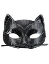 Loup chat à sequins pour adulte noir