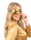 Máscara metalizada dourado