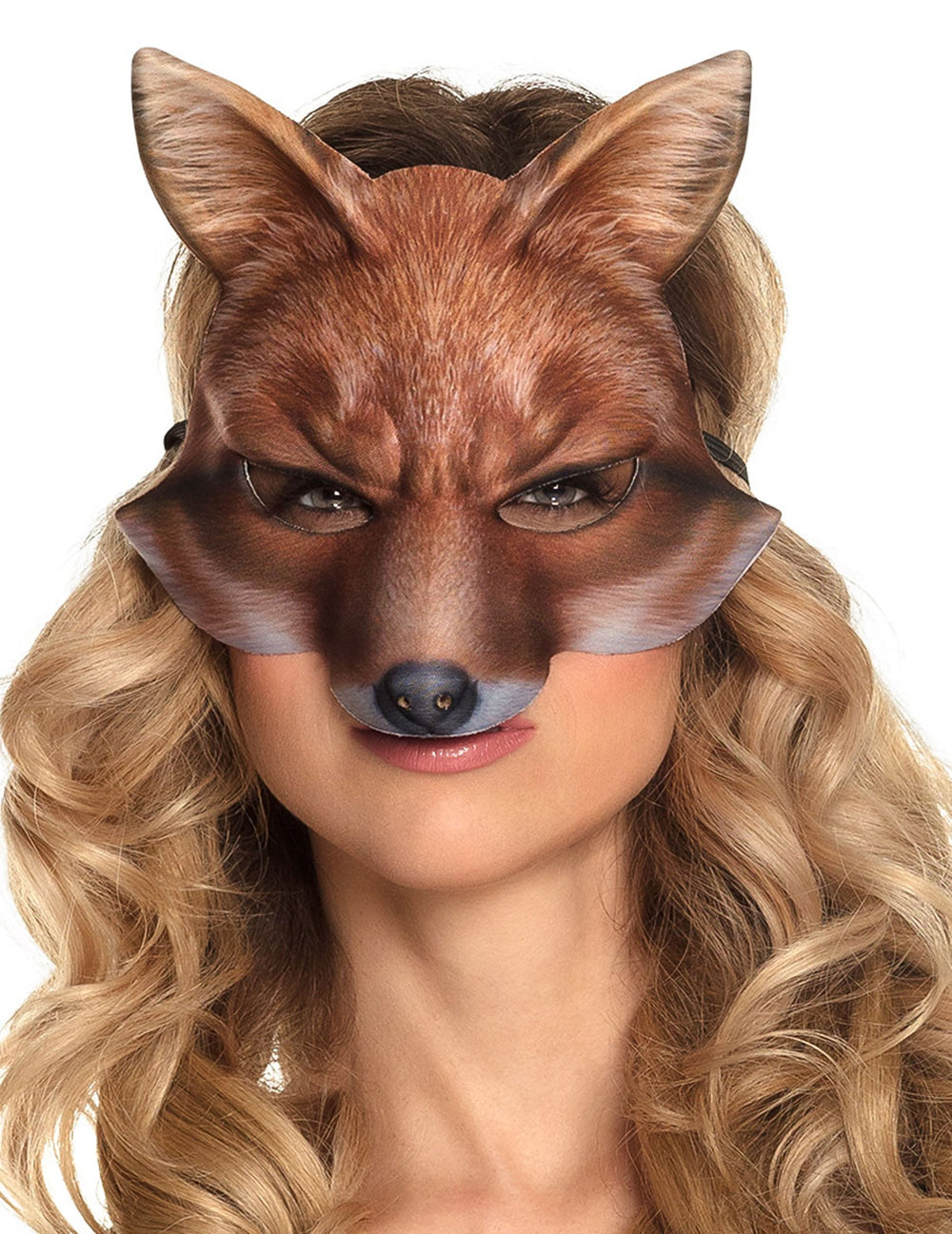 Loup renard pour adulte marron et blanc