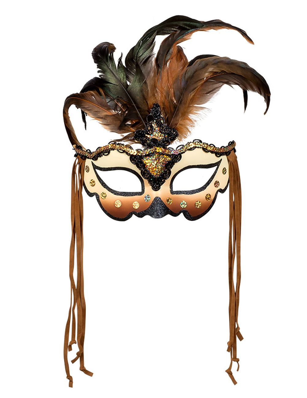 Vue d'ensemble avec rubans pendants du loup vaudou mamba