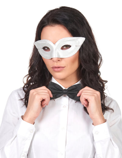Mascarilha veneziana branca adulto