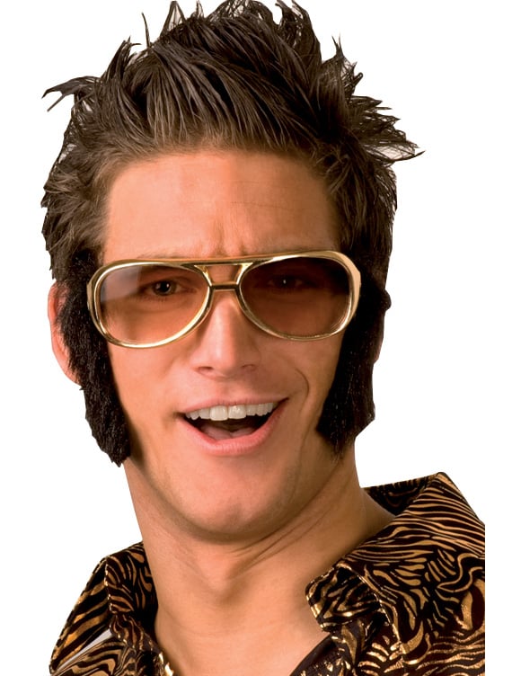 Lunettes King of the Rock'n Roll pour adulte dorées avec verres teintés