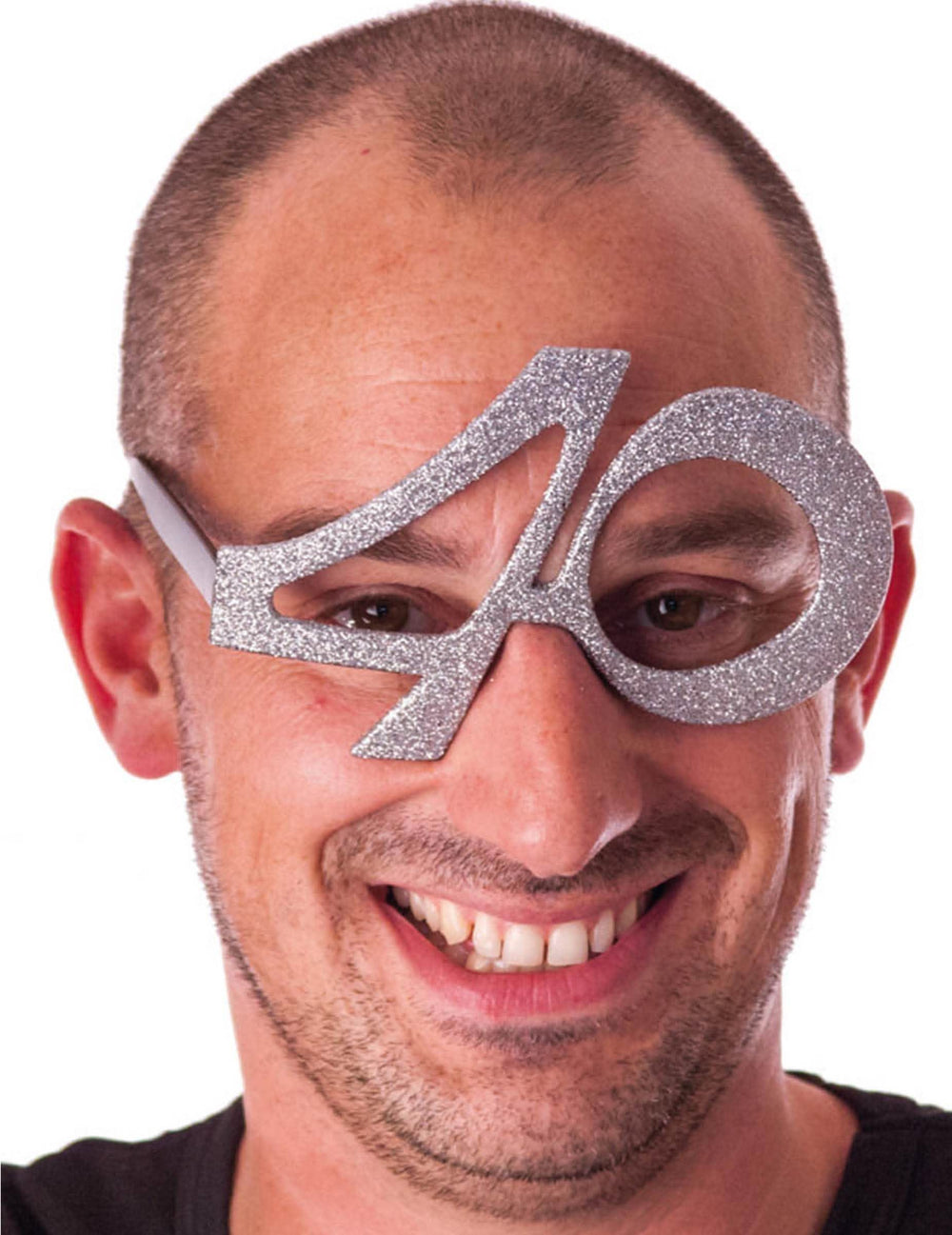 óculos 40 anos para adulto prateados com lantejoulas