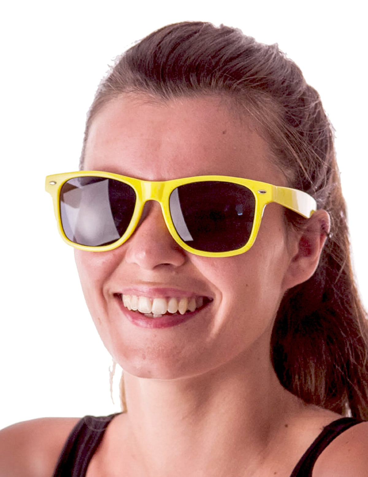 Lunettes blues fluo pour adulte jaune