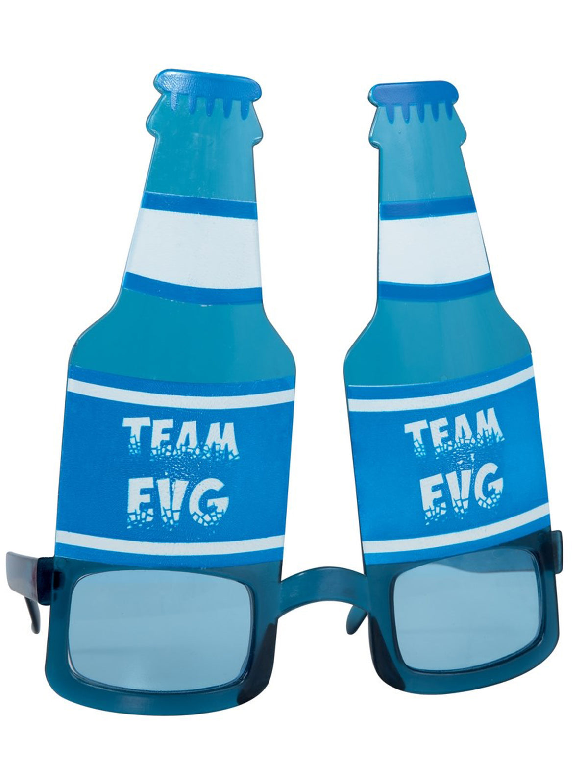 Lunettes bouteilles de bière Team EVG pour adulte bleu