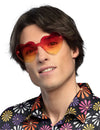 Lunettes cœur pour adulte dégradé orange et jaune