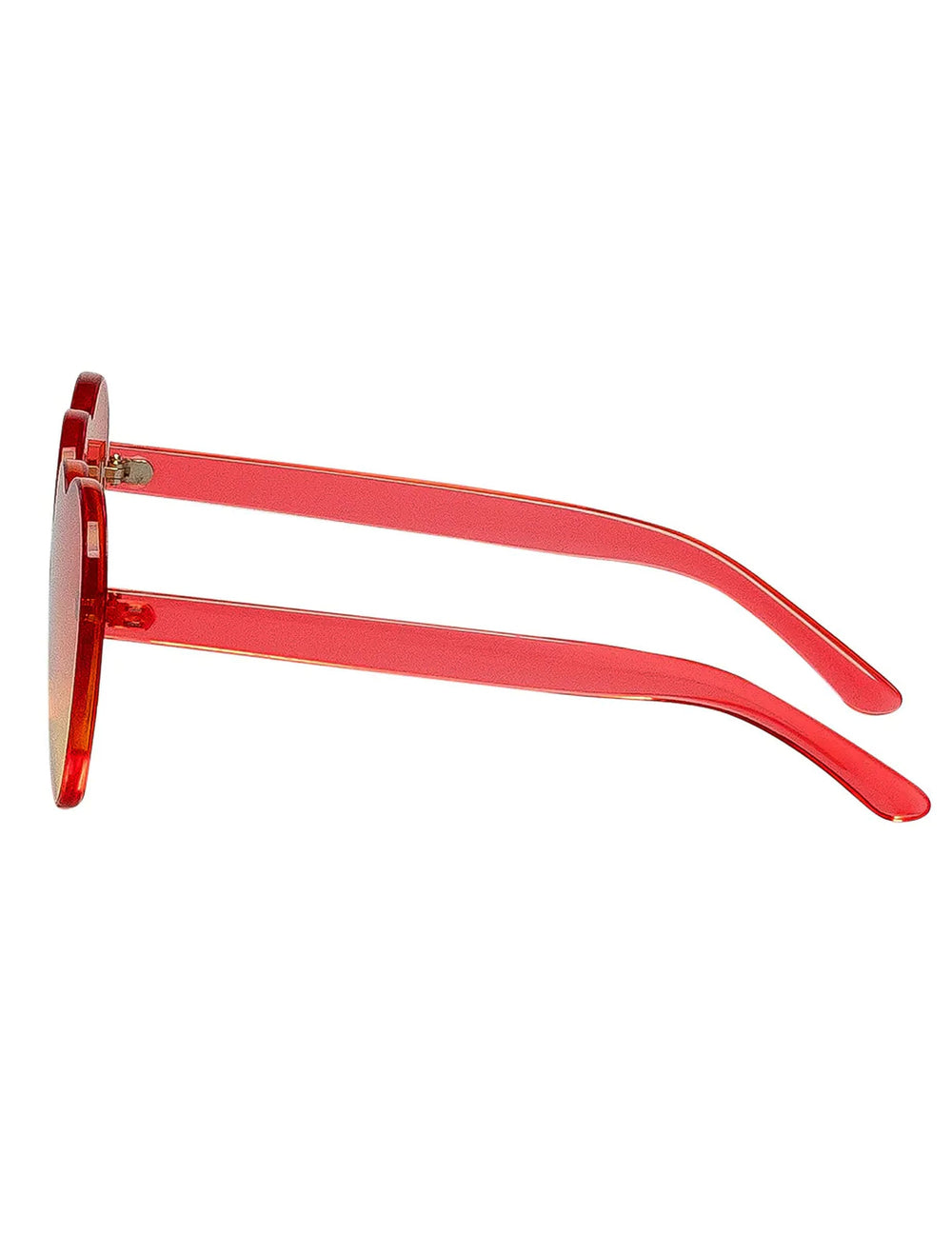 Vue de profil des lunettes cœur pour adulte