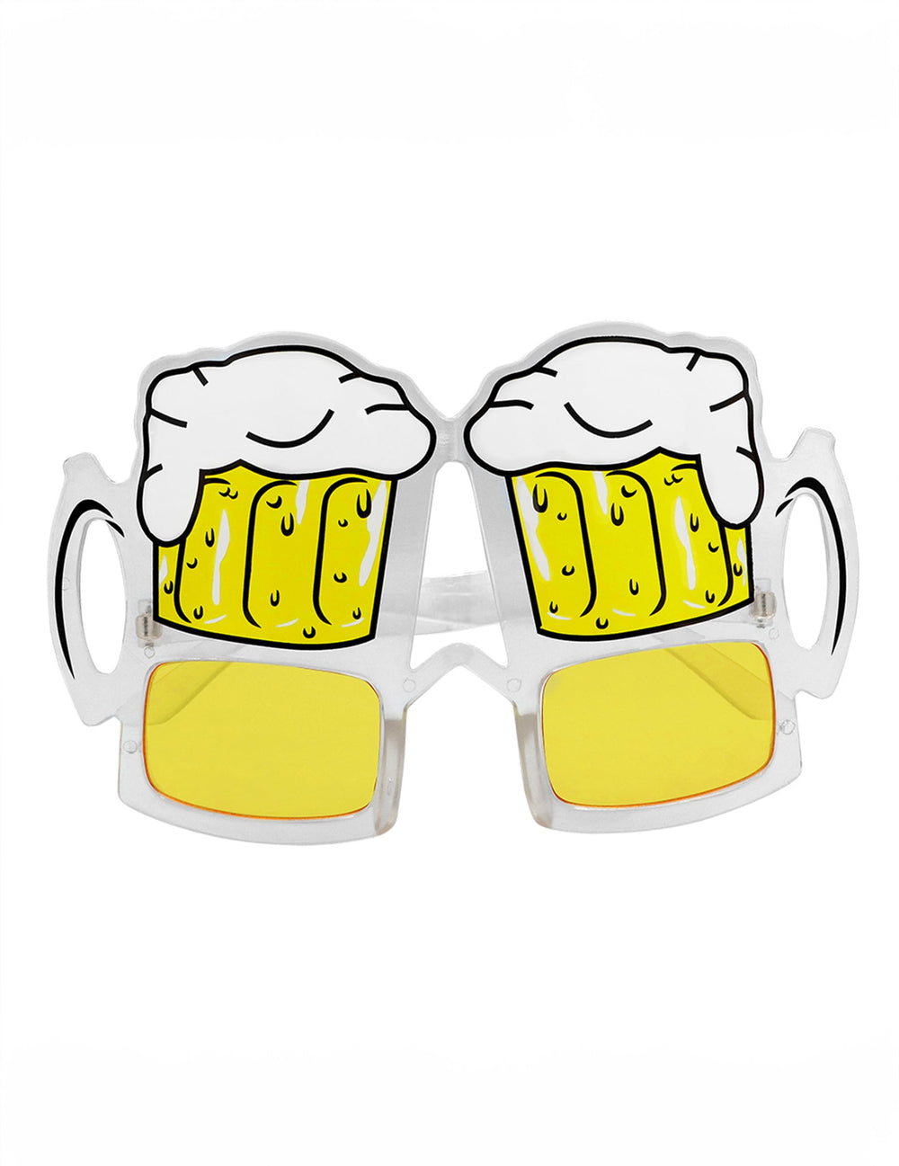 Vue de face des lunettes chopes de bière