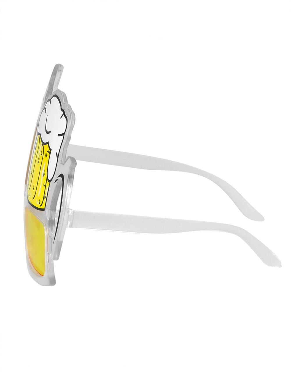 Vue de profil des lunettes chopes de bière