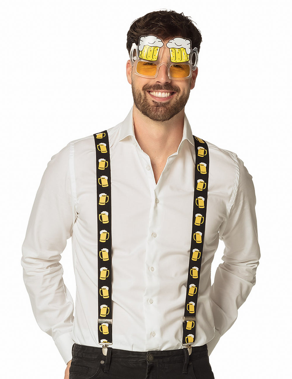 Mise en situation des lunettes chopes de bière
