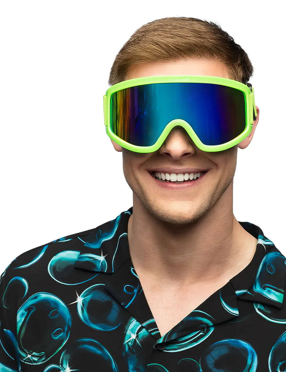 Vue de face des lunettes de ski pour adulte