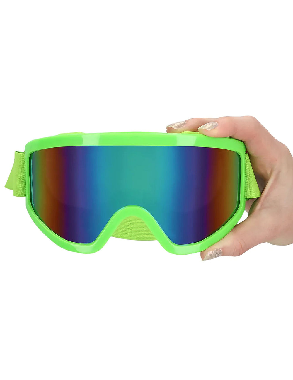 Gros plan des verres des Lunettes de ski pour adulte
