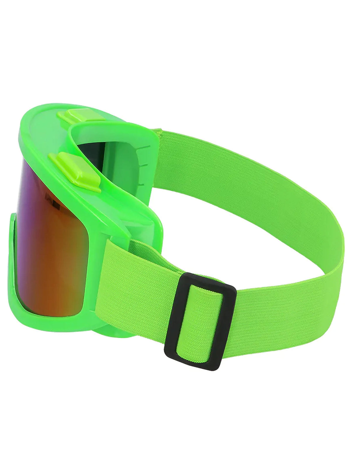 Détail de la sangle élastique réglable des lunettes de ski pour adulte