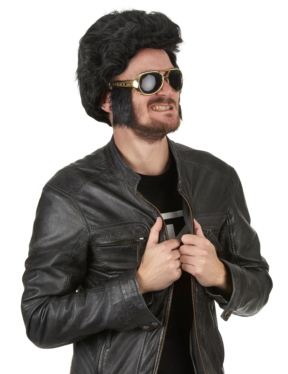 Vue de profil des lunettes de soleil rockeur avec pattes