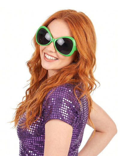 Lunettes disco adulte verte