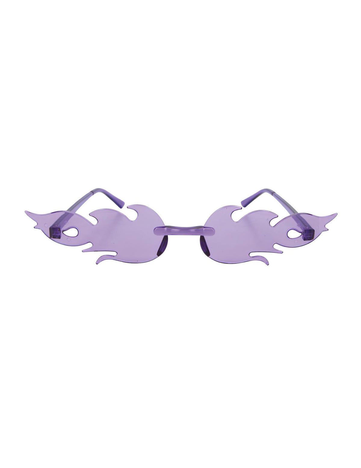 Vue de face des lunettes flammes