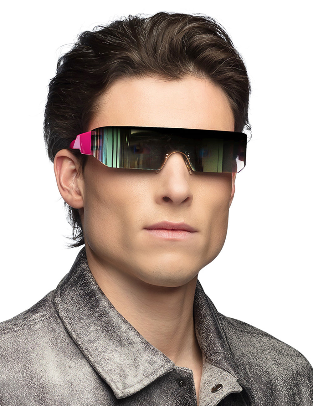 Vue de face des lunettes futuristes pour adulte