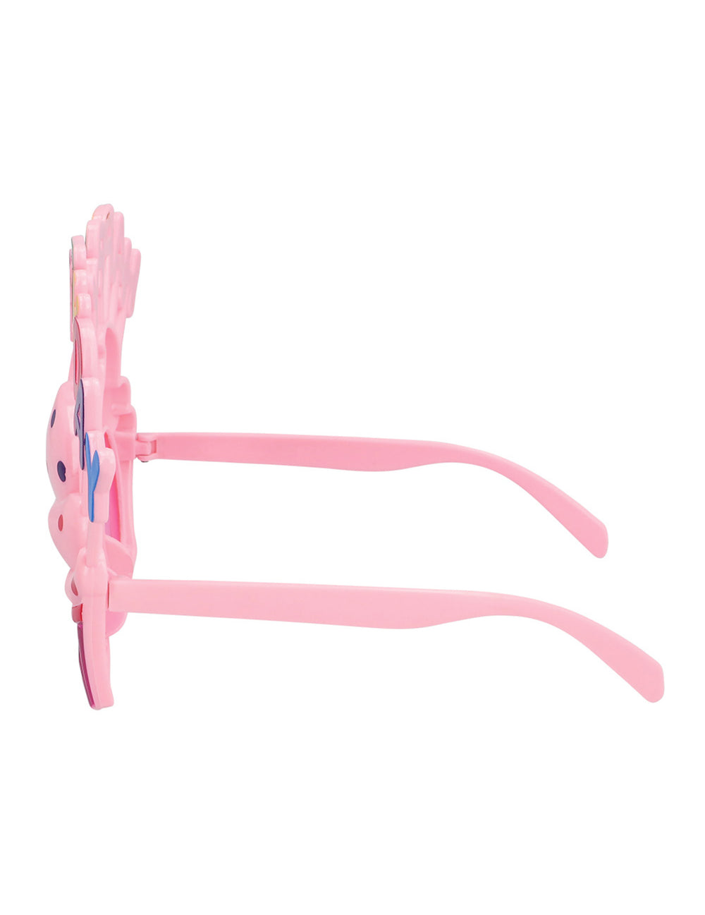 Vue de profil des lunettes Happy Birthday cupcake