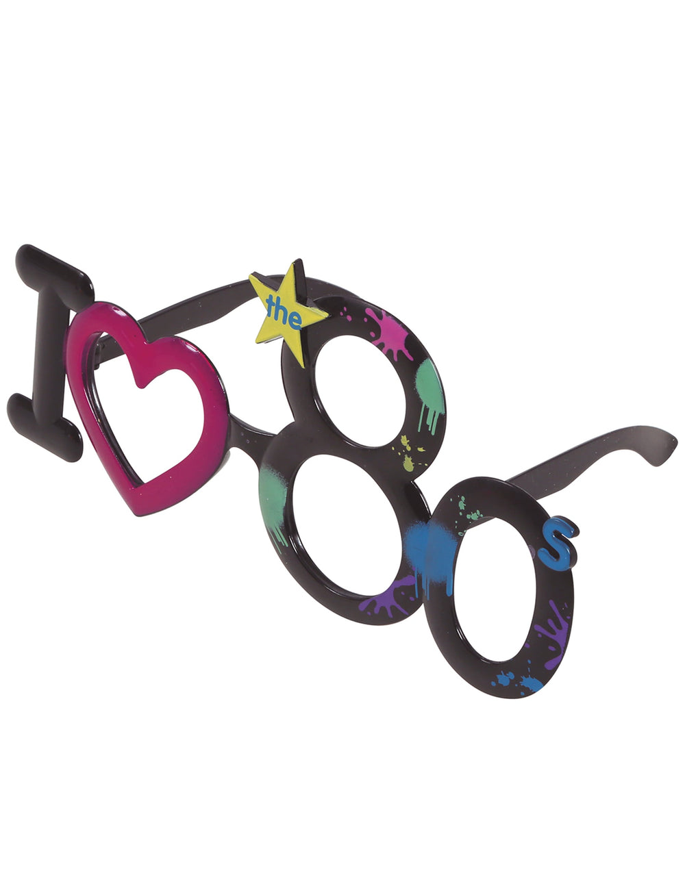Vue de profil des lunettes I love 80's pour adulte