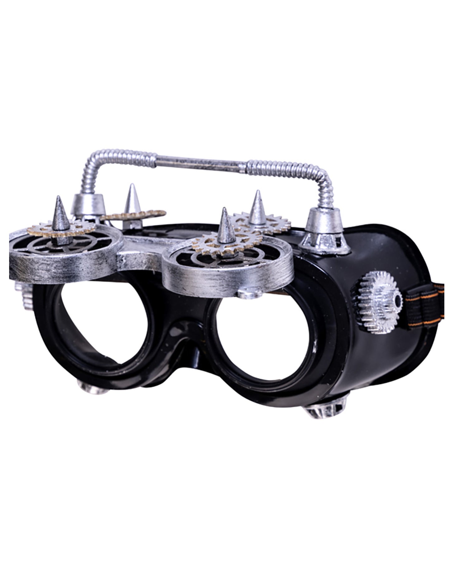 Vue de trois-quarts des lunettes mobiles steampunk