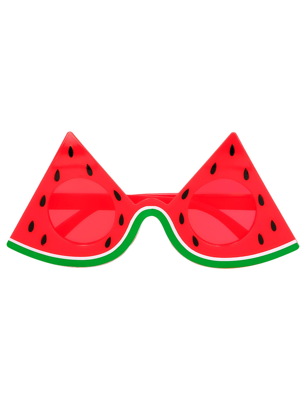 Vue de face des lunettes pastèque pour adulte