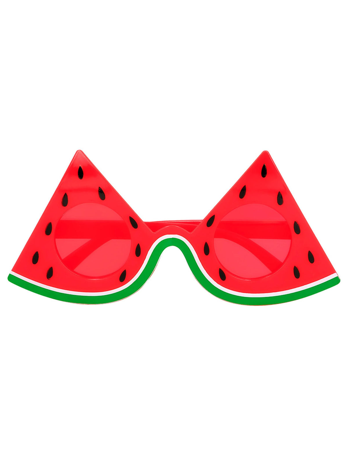 Vue de face des lunettes pastèque pour adulte
