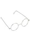 Lunettes rondes Père Noël pour adulte argentées