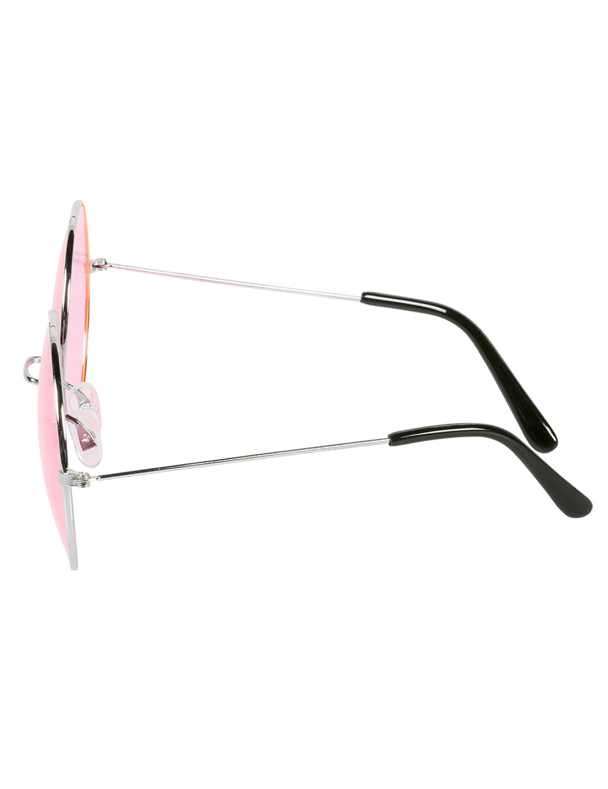 Vue de profil des lunettes rondes hippies géantes