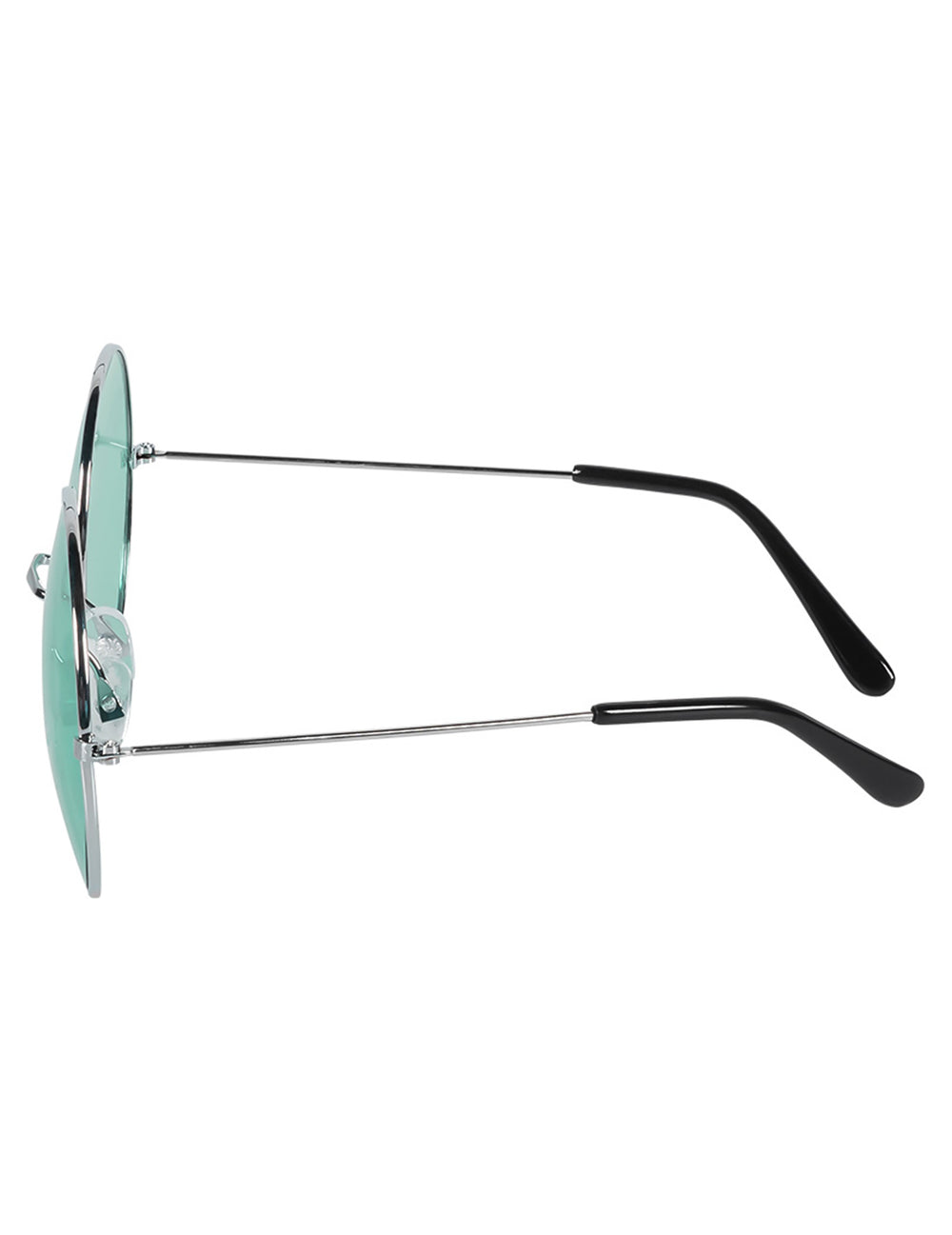 Vue de profil des lunettes rondes géantes hippies