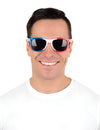 Lunettes de supporter France pour adulte tricolores bleu blanc rouge