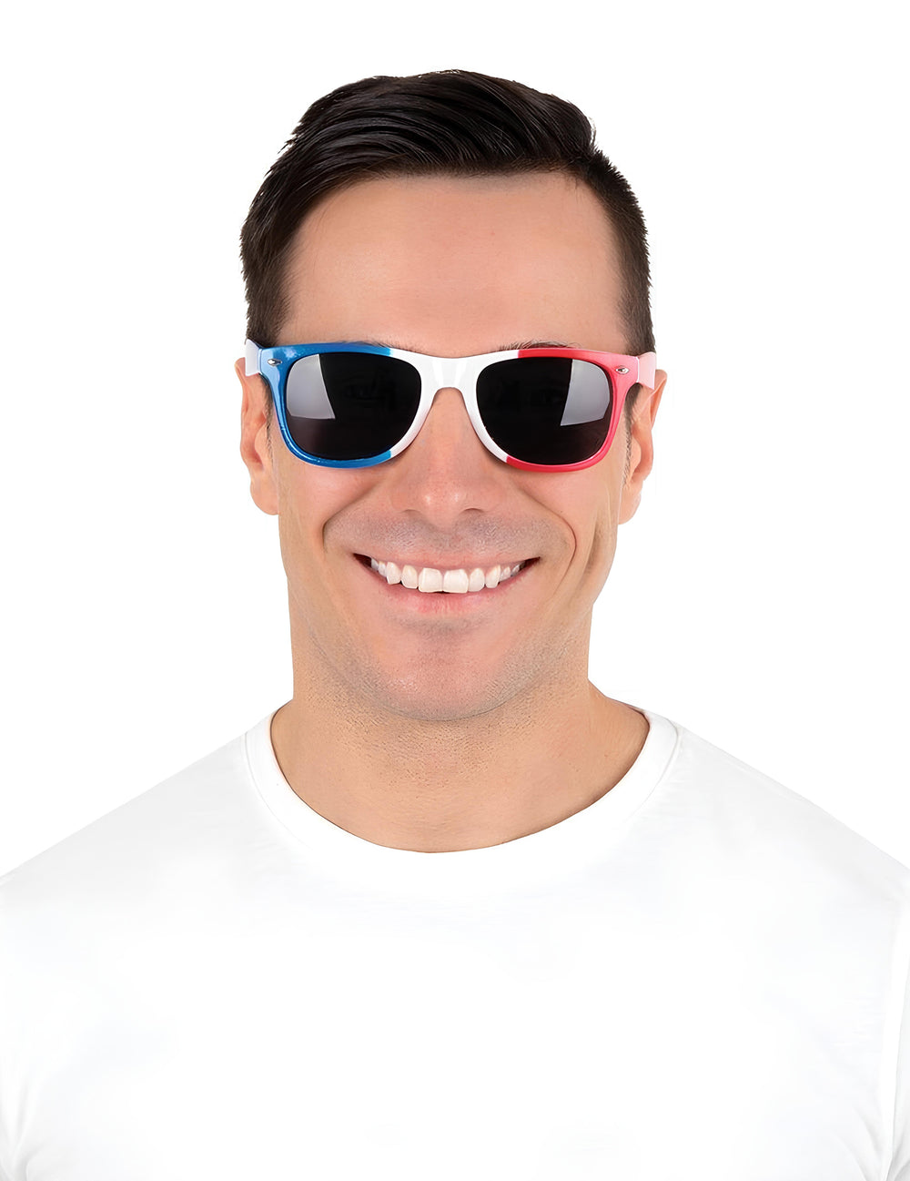 Lunettes de supporter France pour adulte tricolores bleu blanc rouge