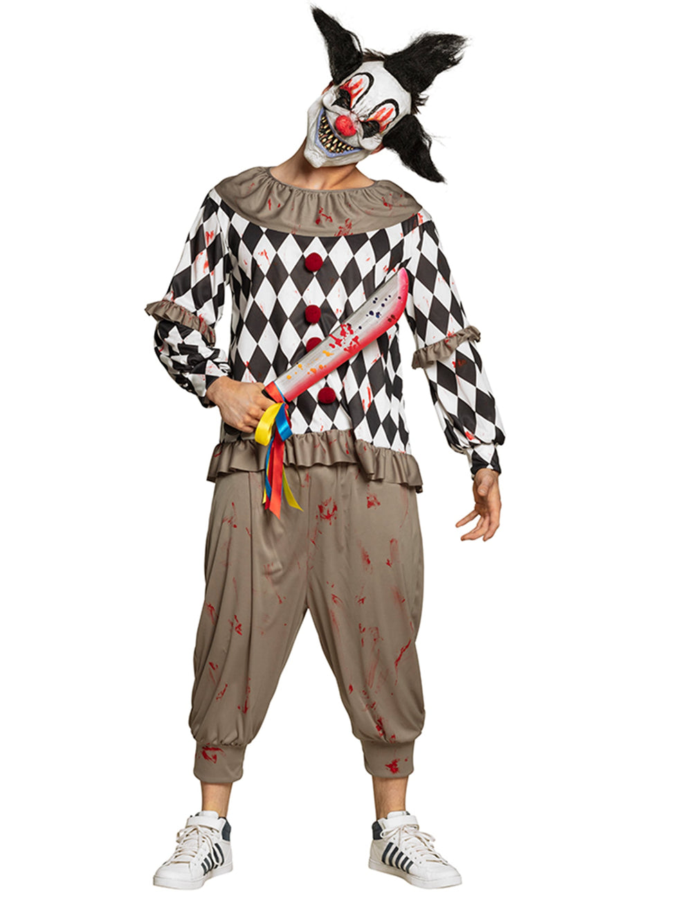 Mise en situation de la machette clown horreur