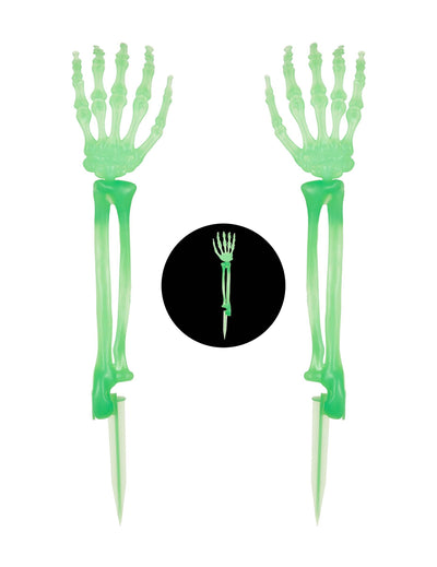 Mãos de esqueleto fosforescentes 46 cm