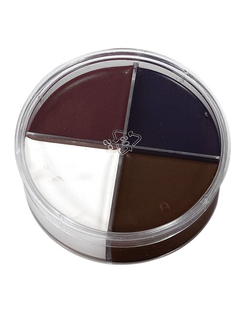 Kit de maquillage 4 couleurs pour adulte et enfant blanc marron bordeaux et noir