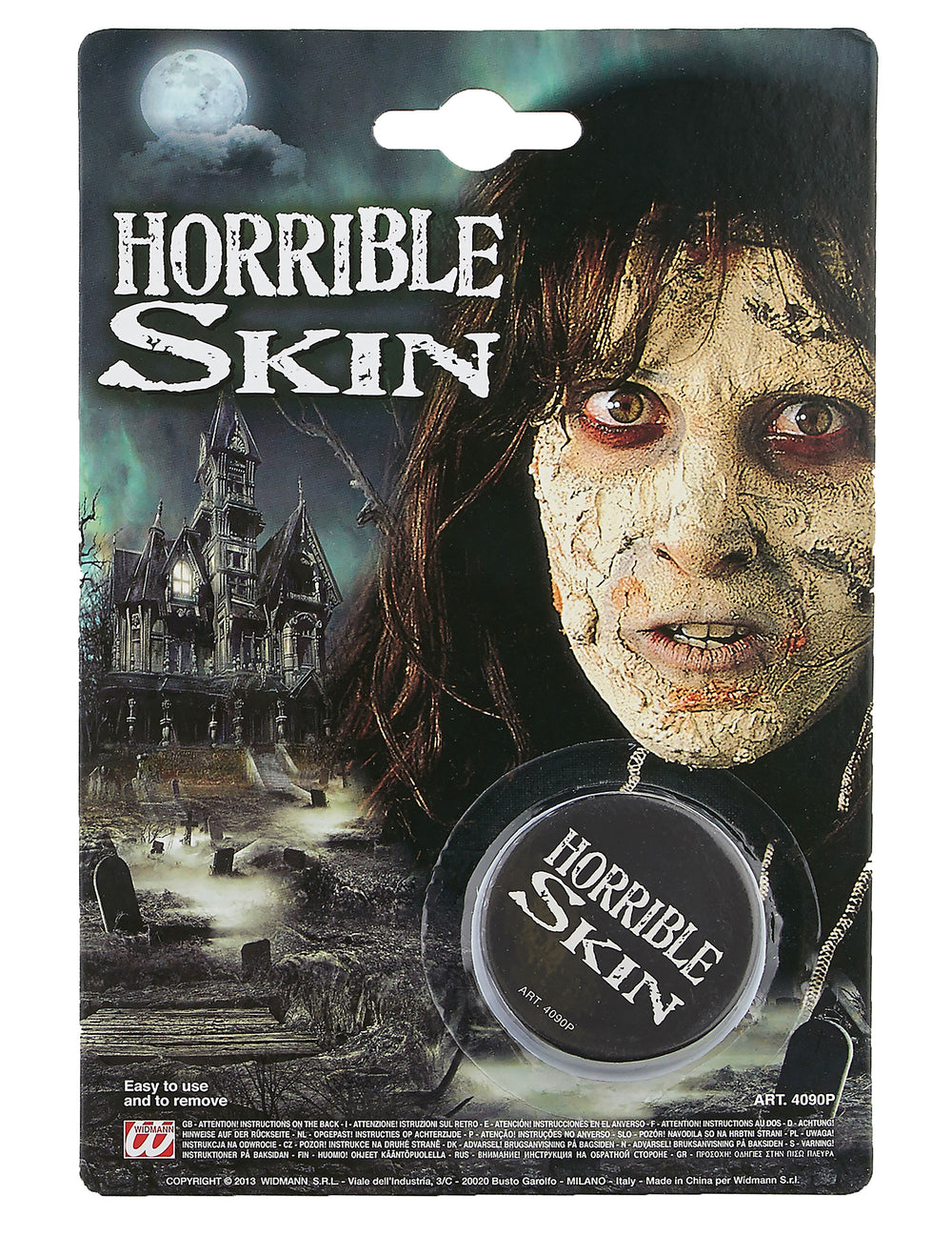 Vue du packaging du maquillage peau affreuse Halloween