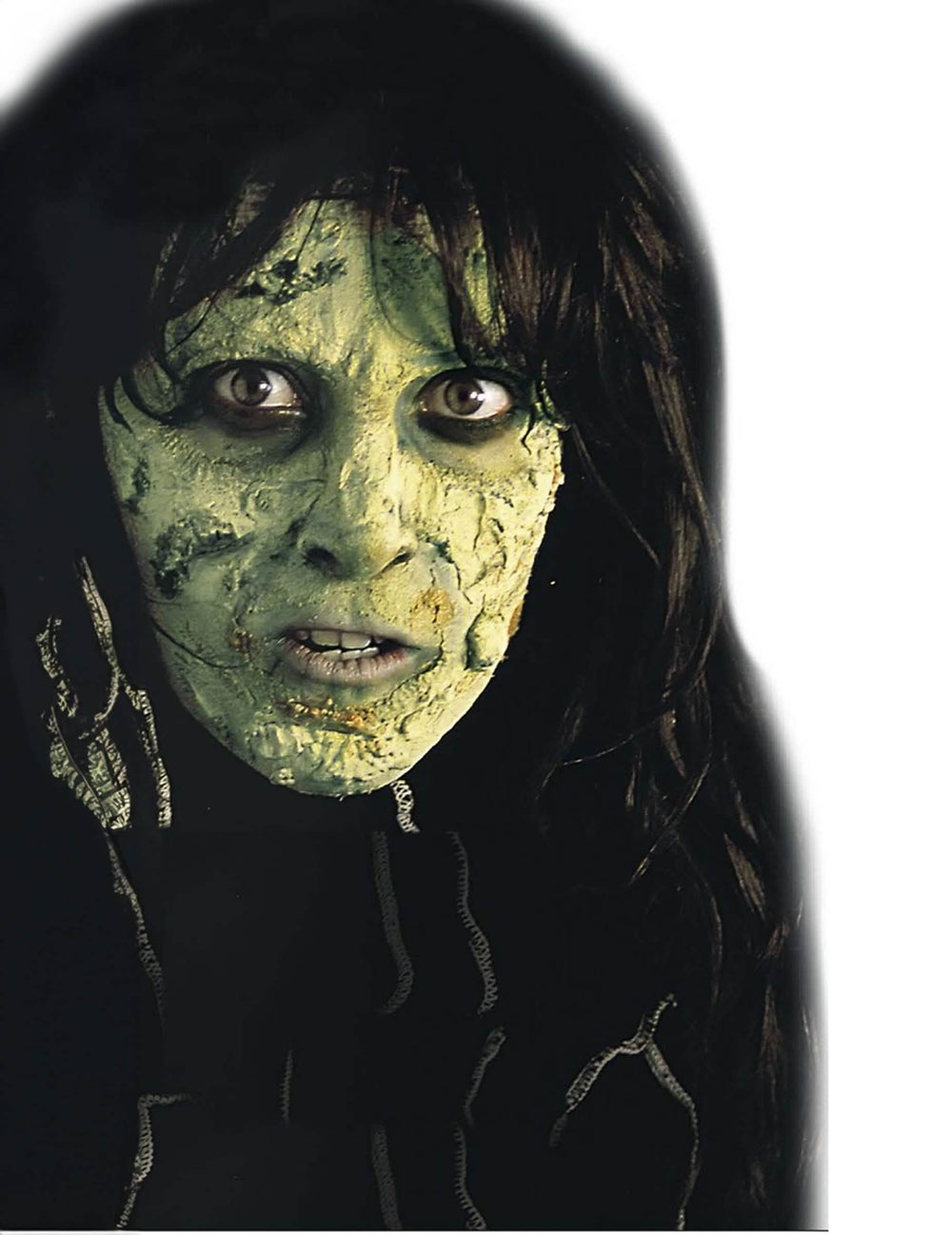 Maquilhagem pele verde halloween para adulto verde com efeito texturizado monstruoso
