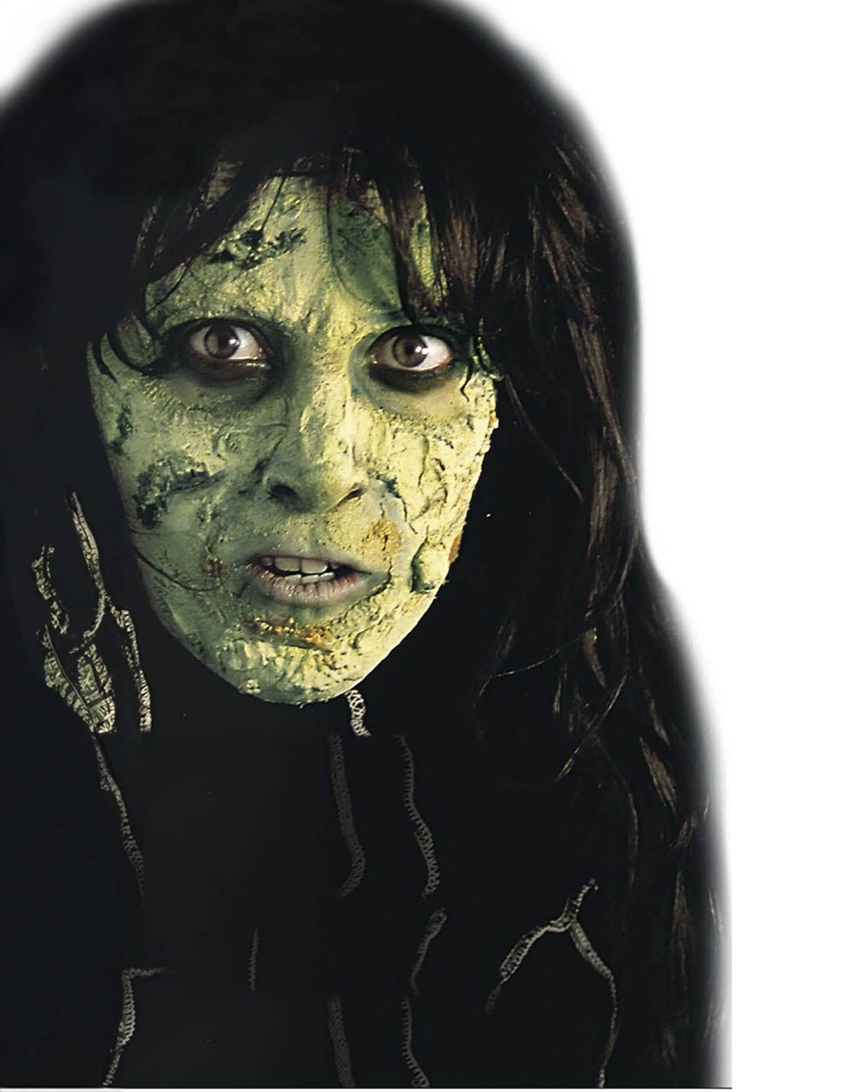 Maquilhagem pele verde halloween para adulto verde com efeito texturizado monstruoso