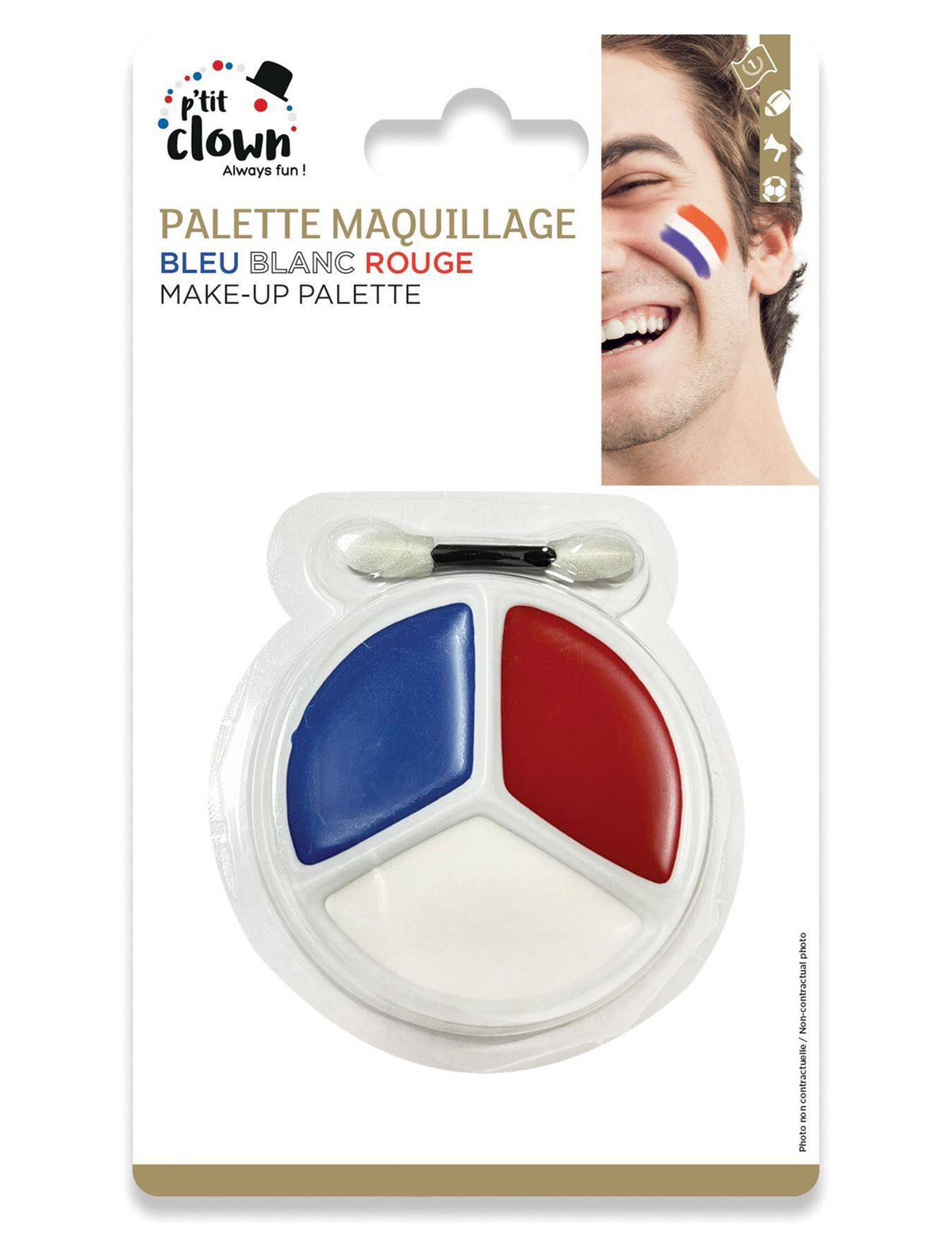 Vue du packaging du maquillage supporter France