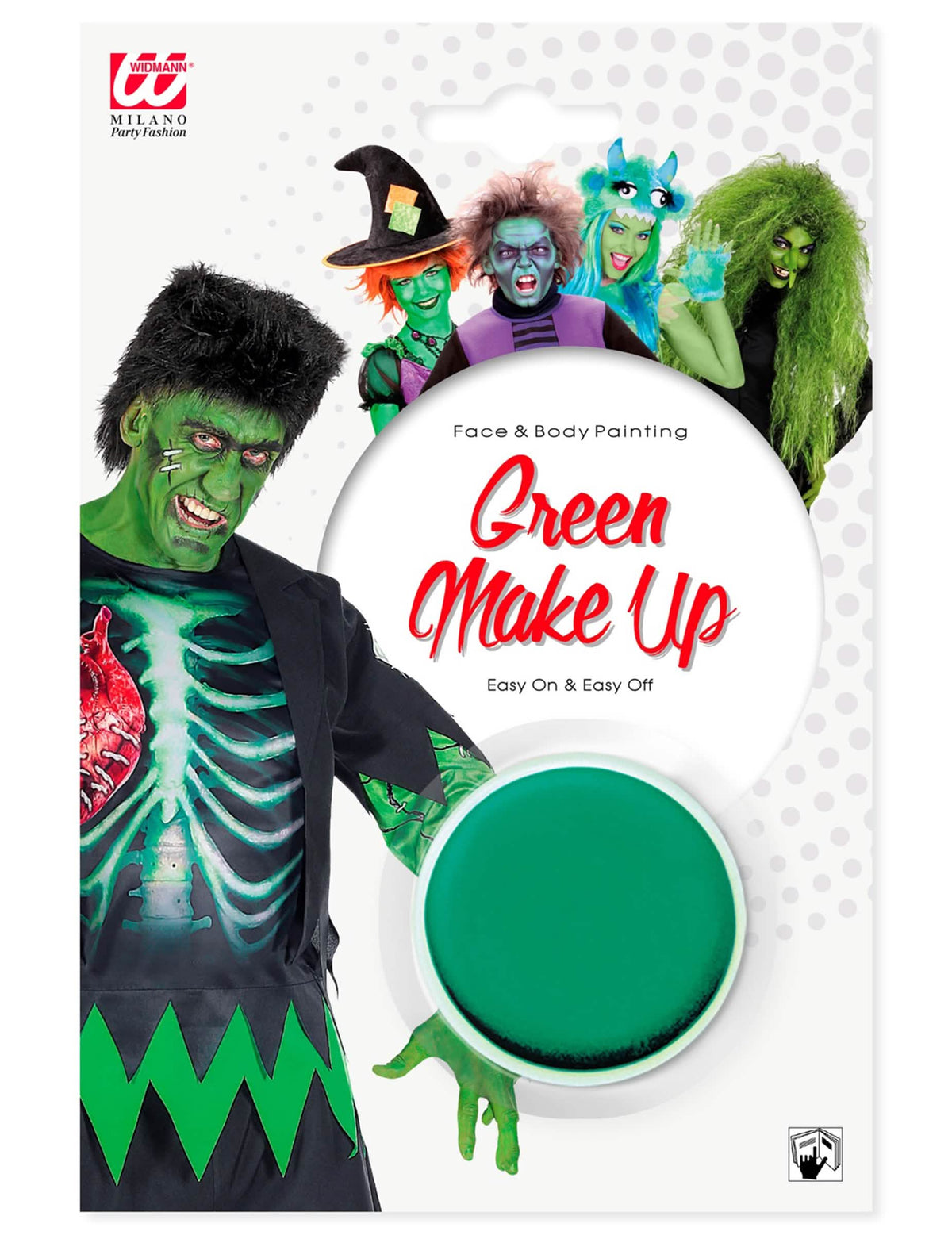 Maquilhagem de monstro para adulto verde 9,6 ml