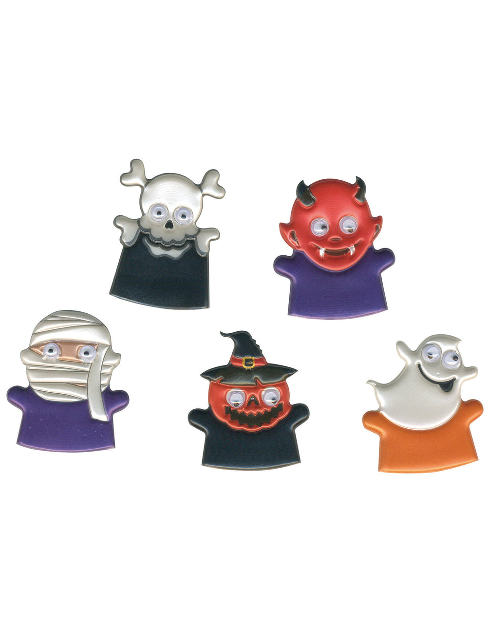 Marionnettes de doigts petits monstres pour enfant lot de 5 modèles multicolores