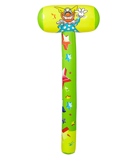 Marteau gonflable de clown pour adulte et enfant jaune et vert