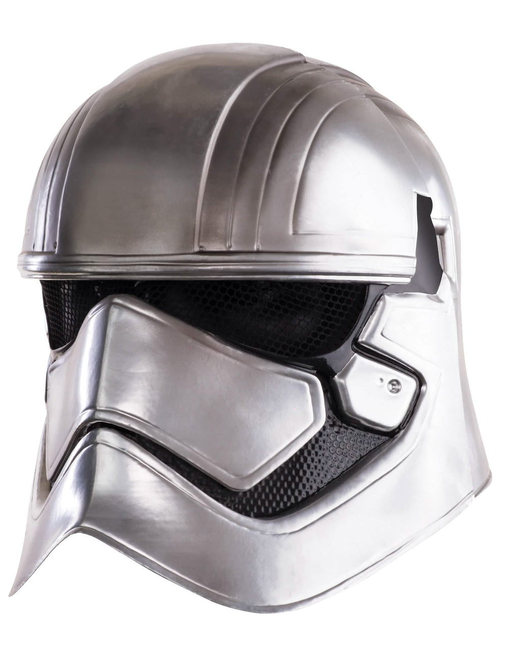 Máscara de luxo com capacete de 2 peças Captain Phasma Star Wars VII para adulto prateado
