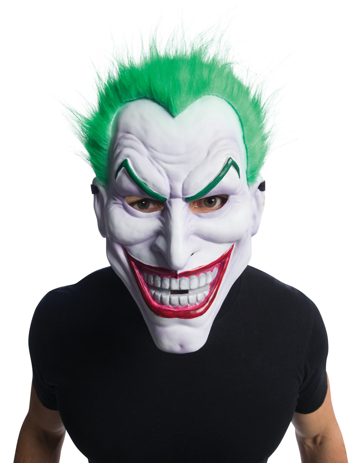 Masque avec perruque Joker pour adulte blanc et vert