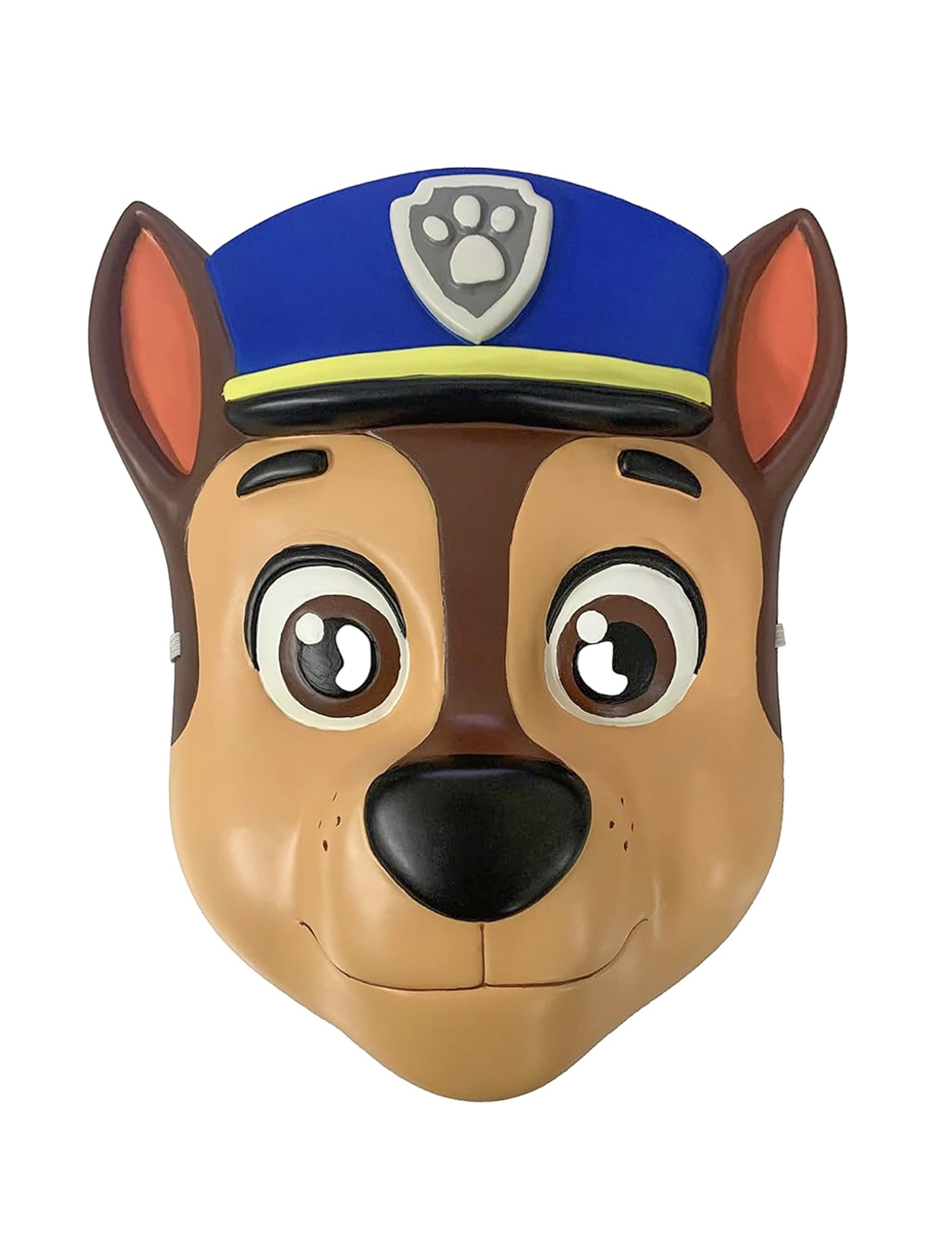 Masque Chase Pat Patrouille pour enfant marron avec casquette de policier bleue