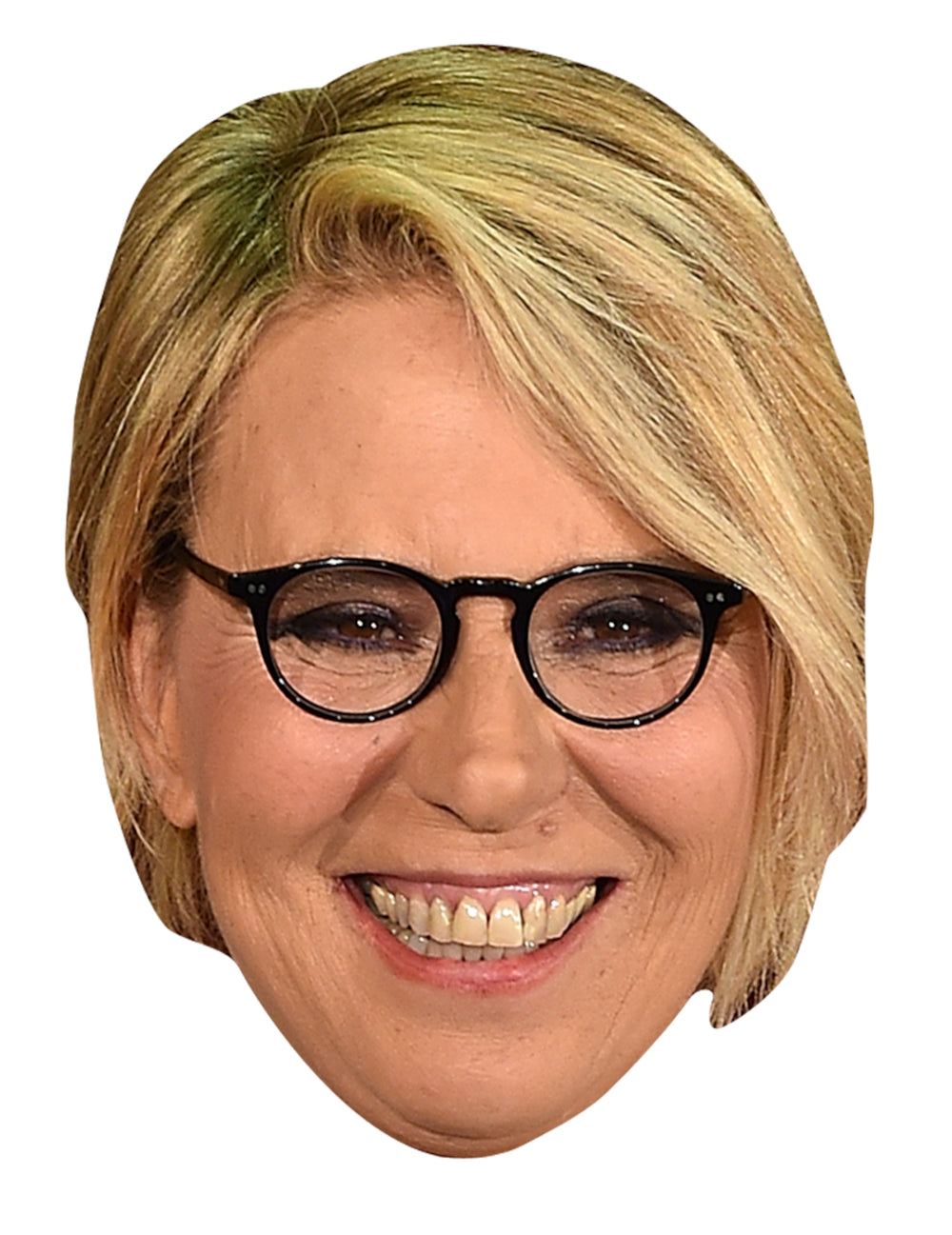 Masque en carton Maria de Flilippi pour adulte blonde avec lunettes noires