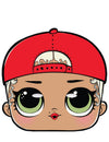 Masque en carton Mc Swag LOL Surprise pour enfant rouge