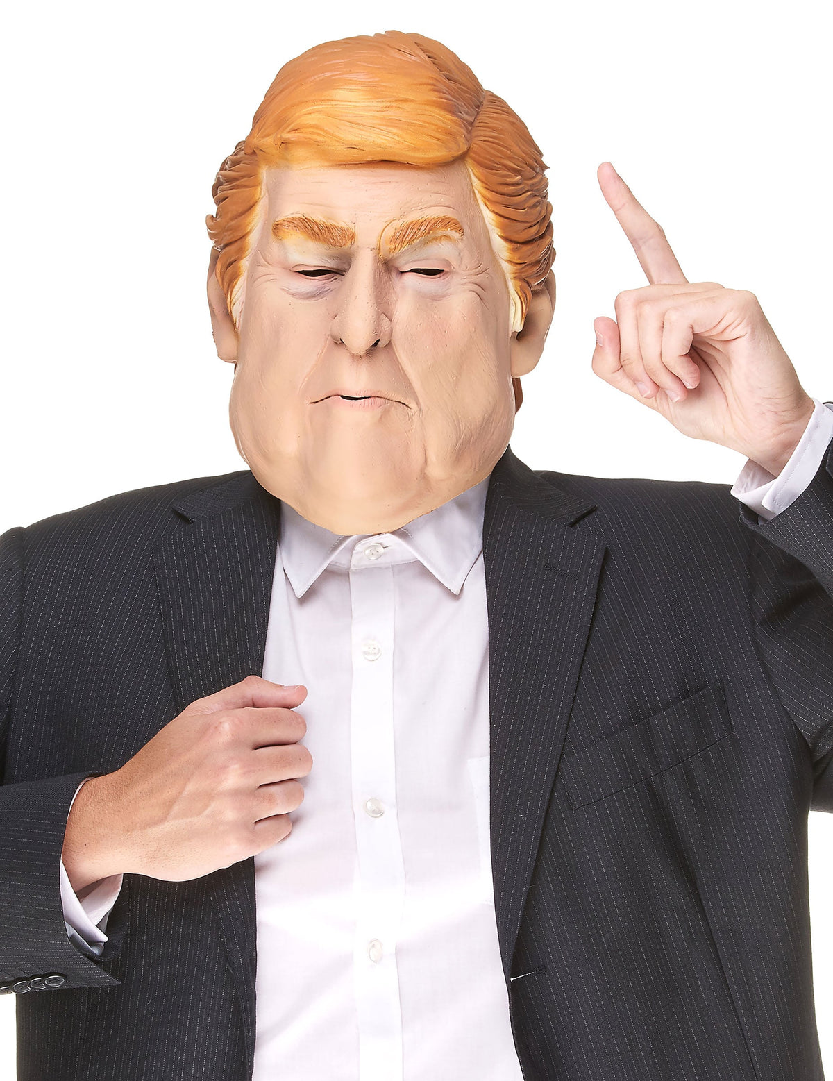 Masque humoristique en latex Donald pour adulte orange et blond