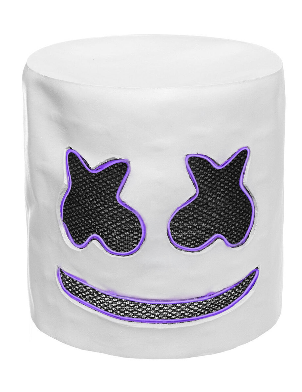 Vue de face du masque DJ guimauve pour adulte