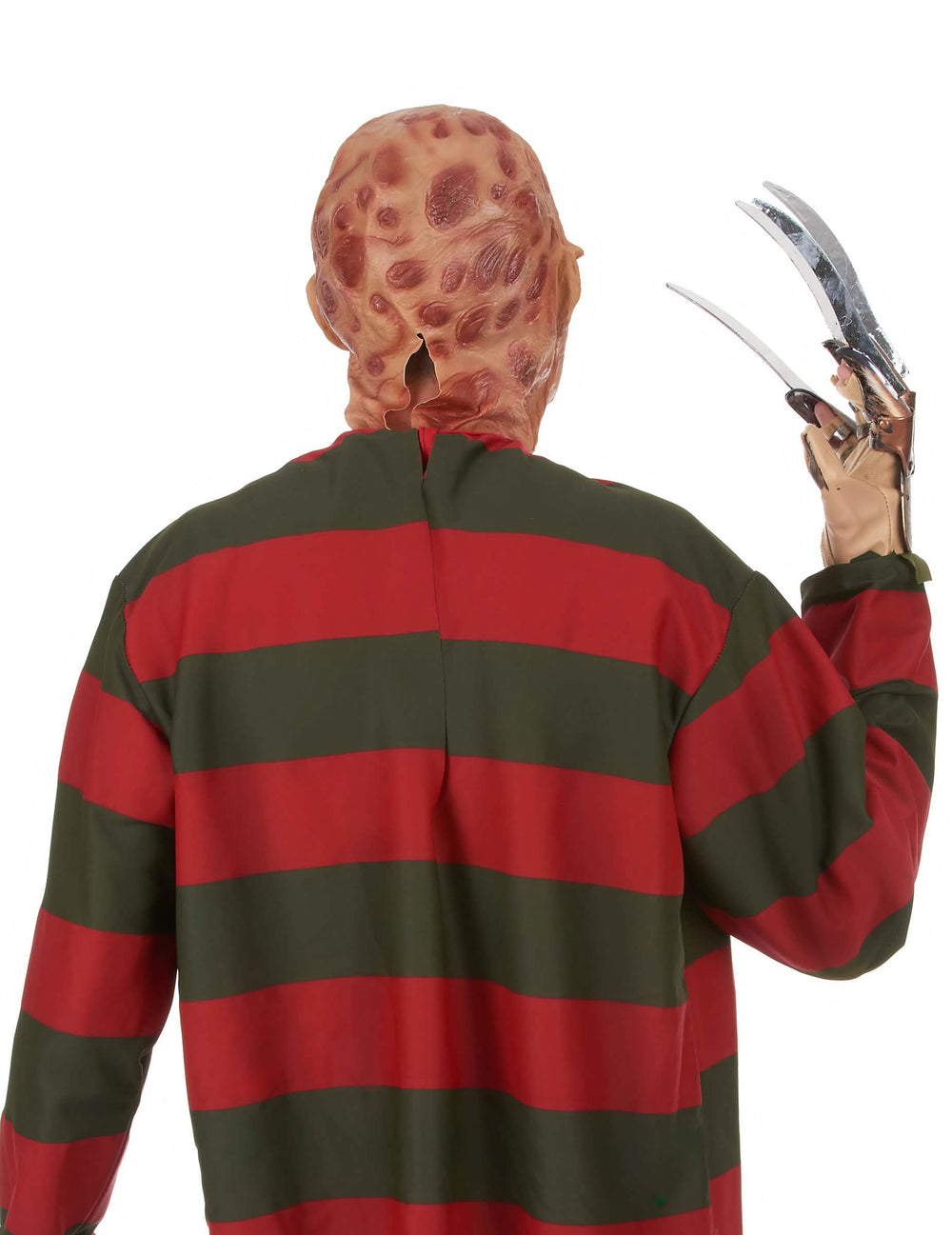 Vista traseira da máscara integral Freddy Krueger