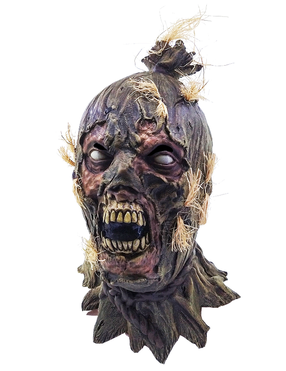 Vue de face du masque intégral zombie épouvantail